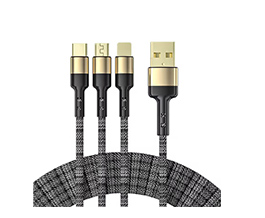 镀金三合一数据线