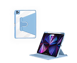 新款iPad 保护套360度旋转透明硬壳