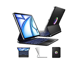 iPad七彩背光秒控键盘平板套