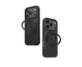 iPhone17-360度旋转磨砂肤感磁吸支架保护套